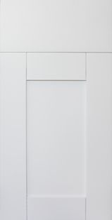 Assembled Anchester White cabinets