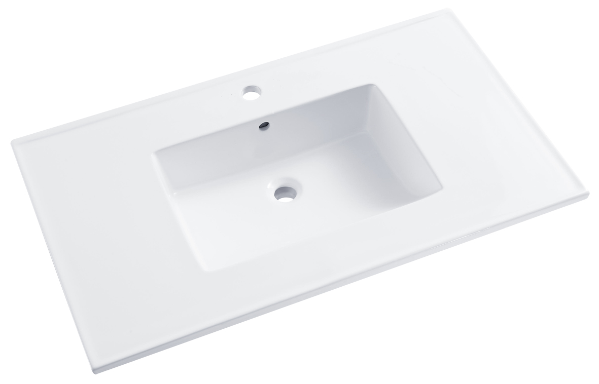 Ceramic Single Integrated Sink and Vanity Top 25 1/4
