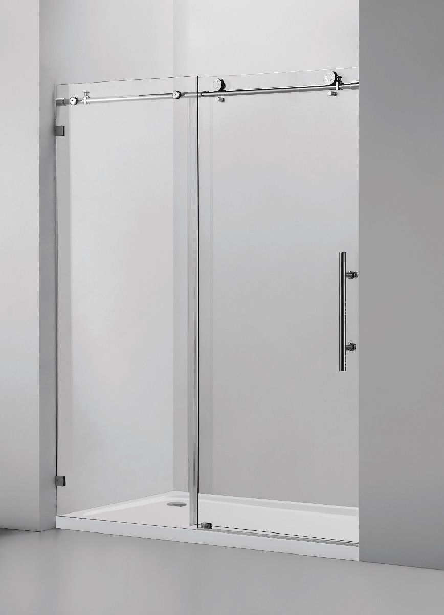 Frameless shower door (10mm)thick tempered glass 60