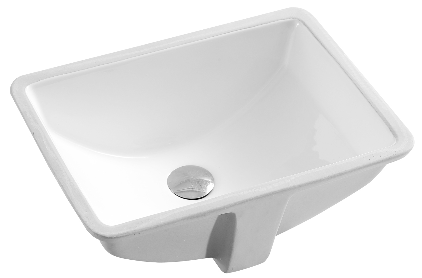 Ceramic square undermount sink 18 1/8