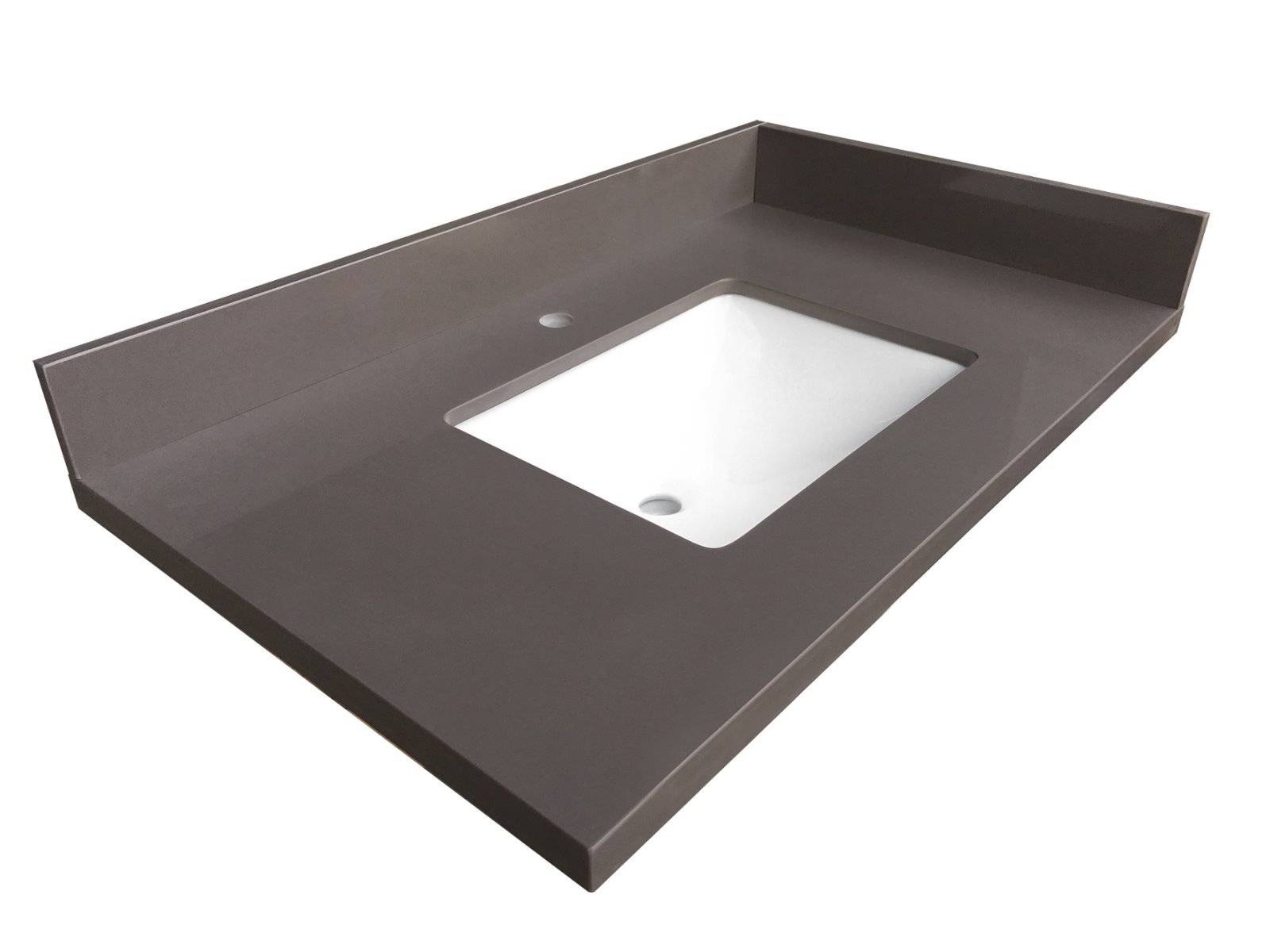 Single Sink Gray Quartz Vanity Top 25.5