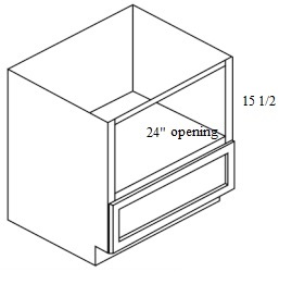 Ebony Base Build In Microwave Cabinet 27