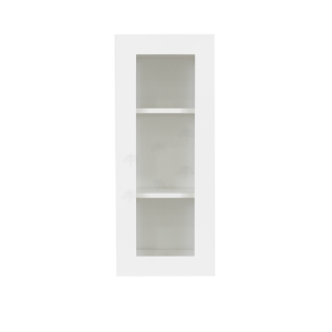 Livingston White Shaker Wall Cabinet- Routed for Glass 12