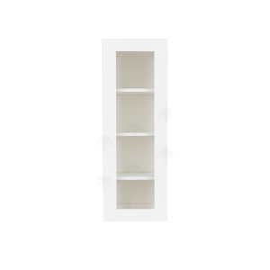 Livingston White Shaker Wall Cabinet- Routed for Glass 12