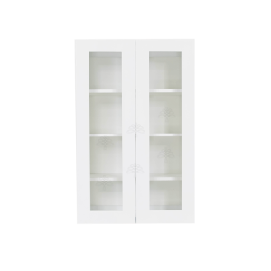 Livingston White Shaker Wall Cabinet - Routed for Glass 27