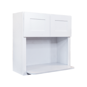 Livingston White Shaker Wall Microwave Shelf 30
