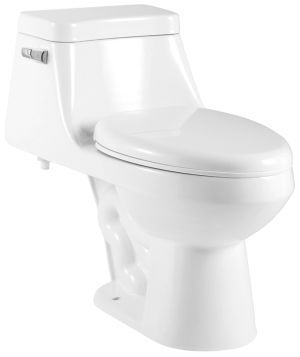 One Piece Oval Toilet with Soft Closing Seat Height 26