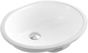 Ceramic oval undermount sink  19 1/2