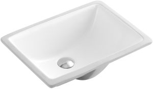 Ceramic square undermount sink 18 1/2