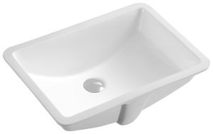 Ceramic square undermount sink 20 7/8