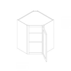 Aria White 30" Diagonal Corner Cabinets