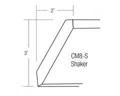 Arlington Mist Shaker Shaker Crown Moulding 96"Wx 3"H x 2"D 