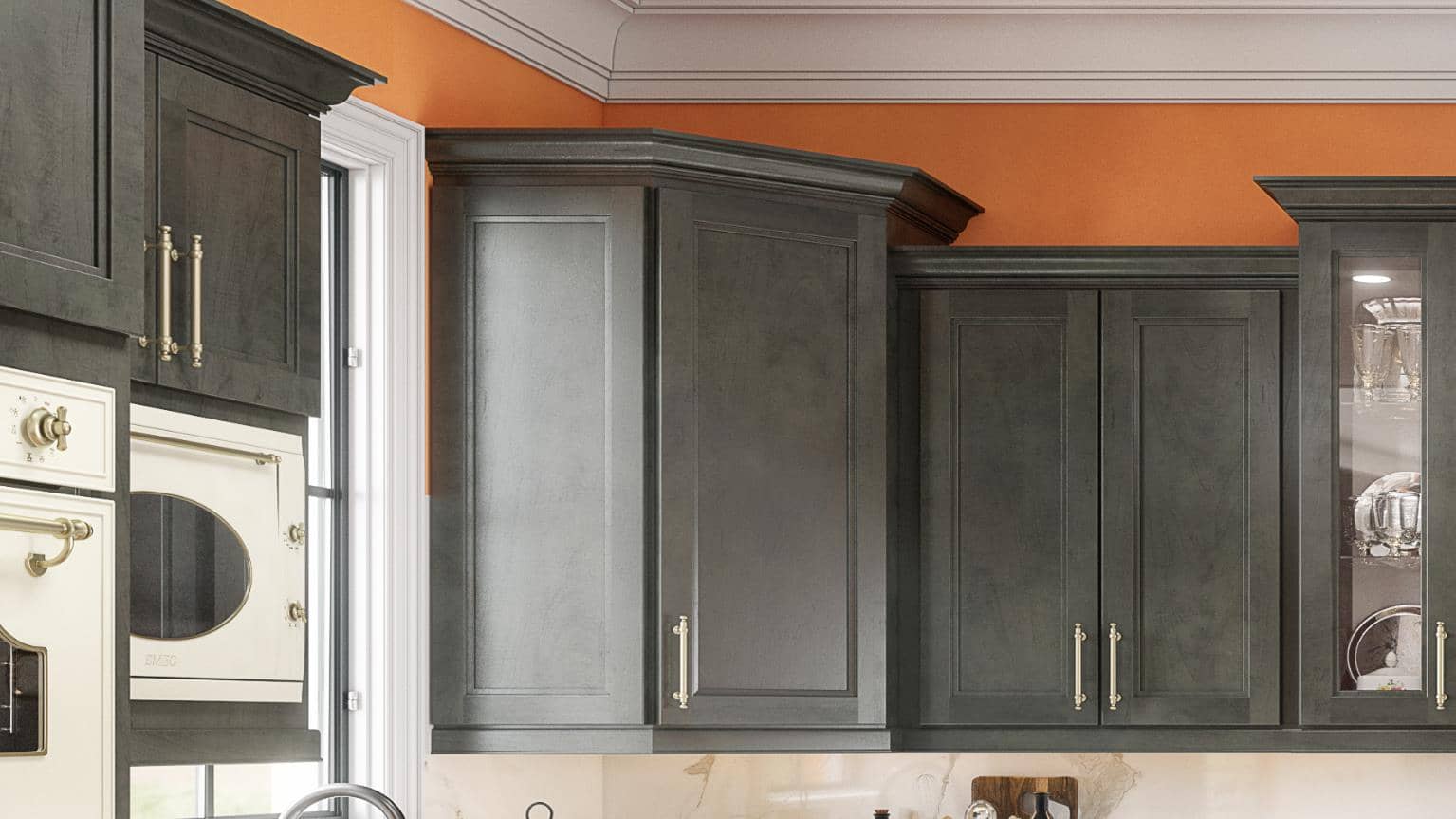 Smoky Gray Kitchen Style Cabinet