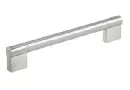 Contemporary Metal Pull On two Narrow Posts (Brushed Nickel)