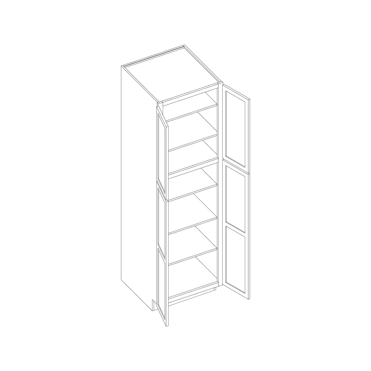 TALL PANTRY CABINET 2 UPPER DOOR AND 2 LOWER DOOR