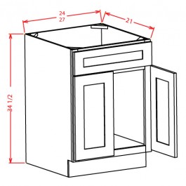 VANITY SINK BASES-DOUBLE DOOR SINGLE DRAWER FRONT