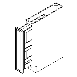 Smoky Gray SPICE RACK/PULL OUT 6 