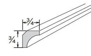 Smoky Gray INSIDE CORNER MOLDING 3/4x96 