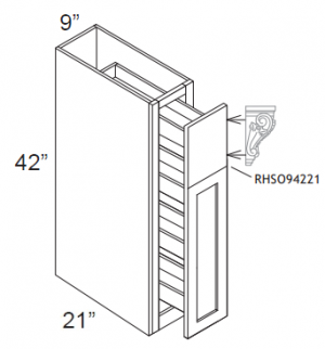 HEARTH HOOD PIER 09x42x21 