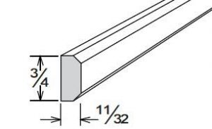 Smoky Gray INSERT MOLDING 3/4 x 96 