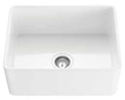 24” Fireclay Sink White Glossy