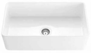 30” Fireclay Sink White Glossy