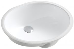 Ceramic oval undermount sink  19 1/2