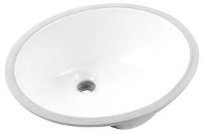 Ceramic oval undermount sink 18 1/2