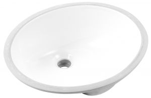 Ceramic oval undermount sink 19 1/2