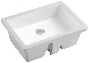 Ceramic square undermount sink 19 1/2