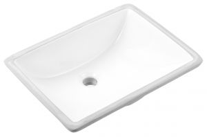 Ceramic square undermount sink 18 1/8