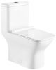 One Piece Square Toilet with Soft Closing Seat and Dual Flush Height 29 9/10