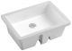 Ceramic square undermount sink 19 1/2